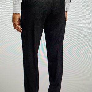 Bensol Regular Fit Dress Pants 100% Wool Charcoal Color Size 34W x 30L